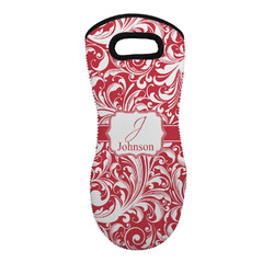 Swirl Neoprene Oven Mitt w/ Name and Initial