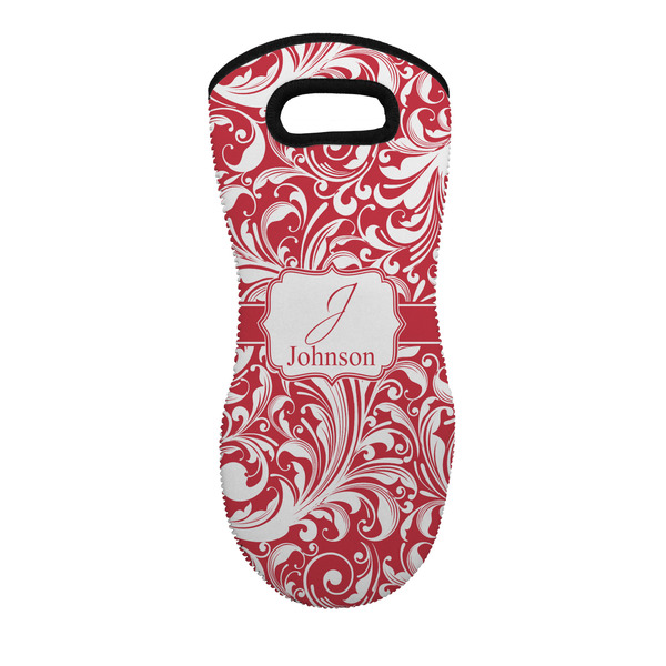 Custom Swirl Neoprene Oven Mitt w/ Name and Initial