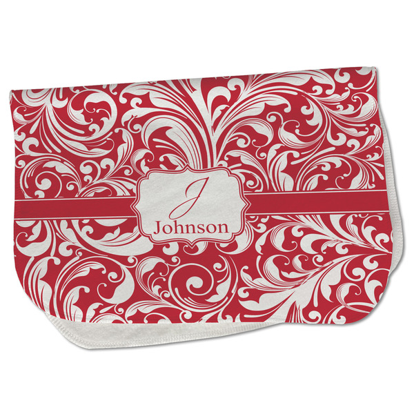 Custom Swirl Burp Cloth - Fleece w/ Name and Initial