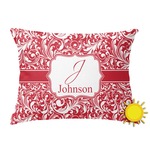 Swirl Outdoor Throw Pillow (Rectangular) (Personalized)