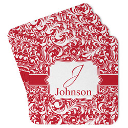 Swirl Paper Coasters w/ Name and Initial