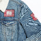 Swirl Patches Lifestyle Jean Jacket Detail