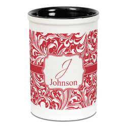 Swirl Ceramic Pencil Holders - Black