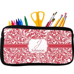 Swirl Neoprene Pencil Case - Small w/ Name and Initial