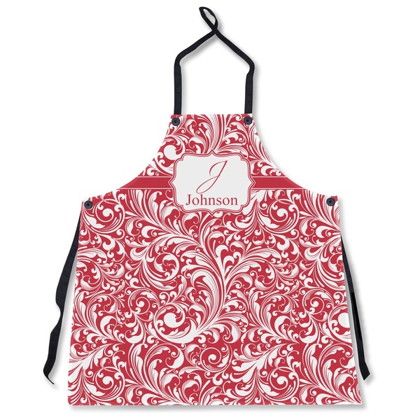 Custom Swirl Apron Without Pockets w/ Name and Initial