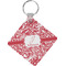 Swirl Diamond Plastic Keychain w/ Name and Initial