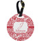 Swirl Personalized Round Luggage Tag