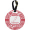 Swirl Plastic Luggage Tag - Round (Personalized)