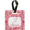 Swirl Plastic Luggage Tag - Square w/ Name and Initial