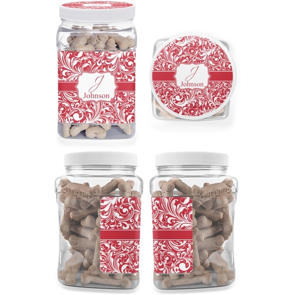 Swirl Pet Treat Jar - Multiple Angles