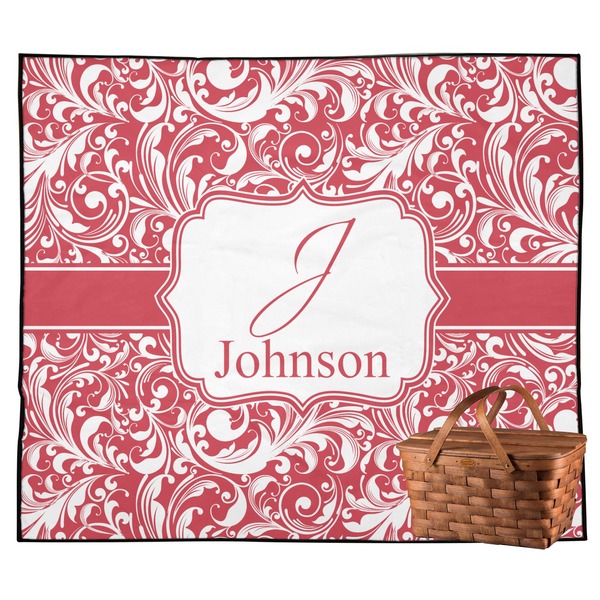 Custom Swirl Outdoor Picnic Blanket (Personalized)