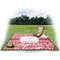 Swirl Picnic Blanket - with Basket Hat and Book - in Use