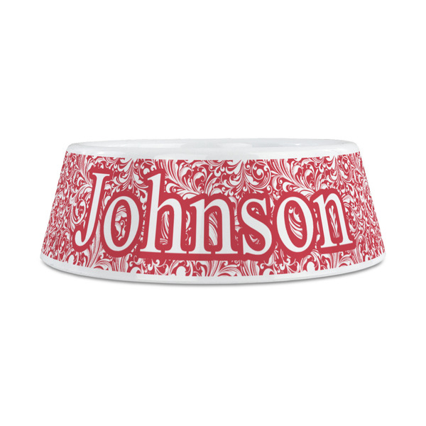 Swirl Plastic Dog Bowls - Medium - FRONT