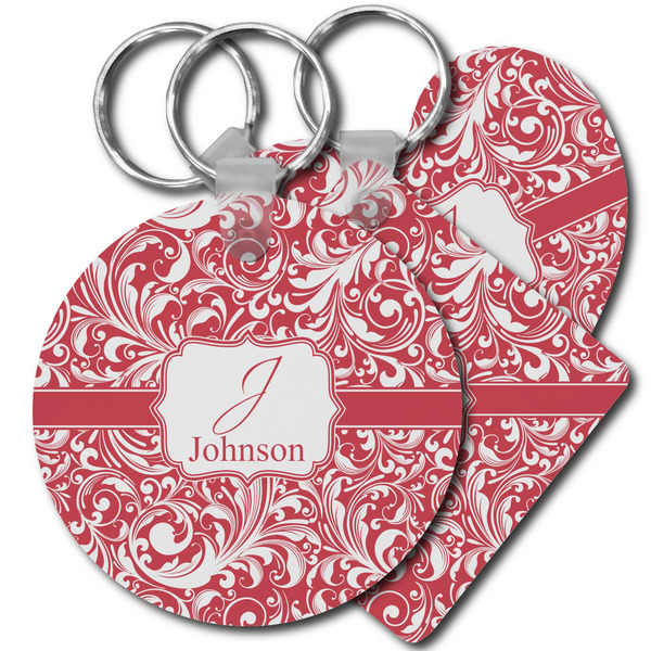 Custom Swirl Plastic Keychain (Personalized)