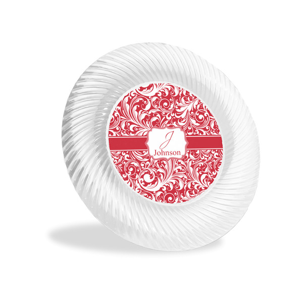 Custom Swirl Plastic Party Appetizer & Dessert Plates - 6" (Personalized)