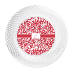 Swirl Plastic Party Dinner Plates - 10" (Personalized)