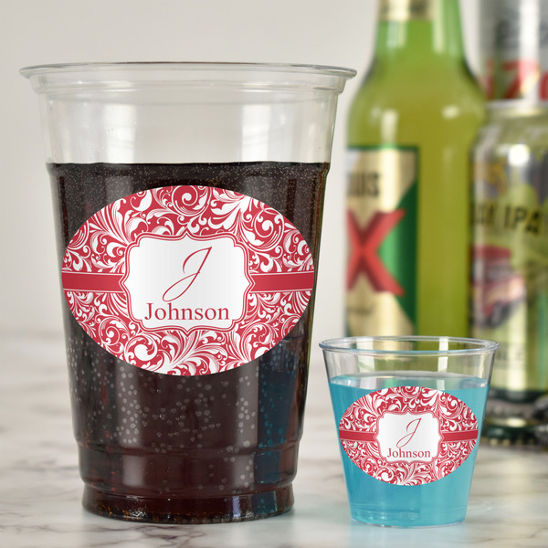 Swirl Plastic Shot Glasses - In Context