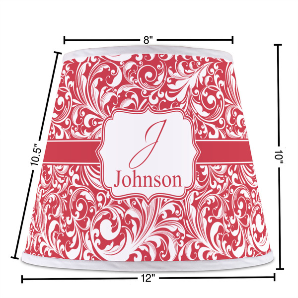 Swirl Poly Film Empire Lampshade - Dimensions