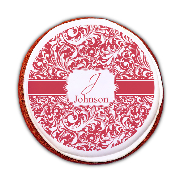 Swirl Printed Icing Circle - Medium - On Cookie