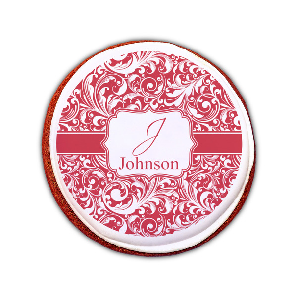 Swirl Printed Icing Circle - Small - On Cookie