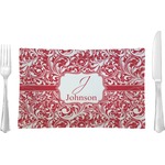 Swirl Rectangular Glass Lunch / Dinner Plate - Single or Set (Personalized)