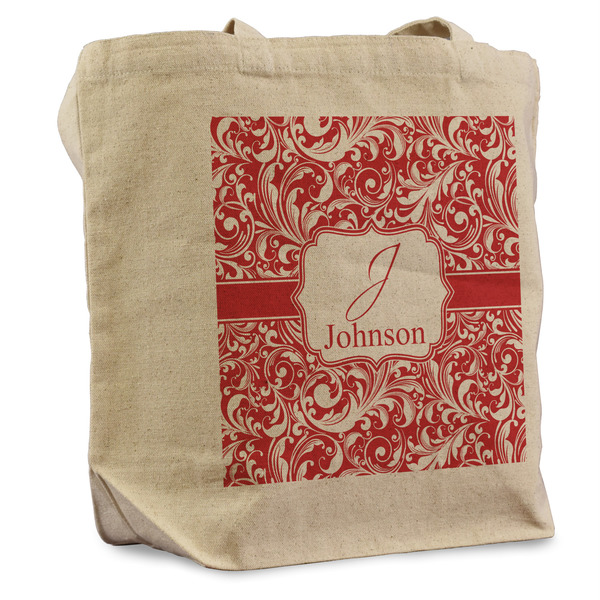 Custom Swirl Reusable Cotton Grocery Bag (Personalized)