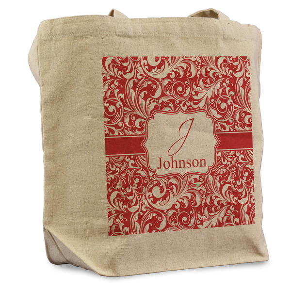 Custom Swirl Reusable Cotton Grocery Bag - Single (Personalized)