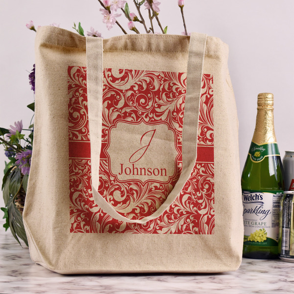 Swirl Reusable Cotton Grocery Bag - In Context