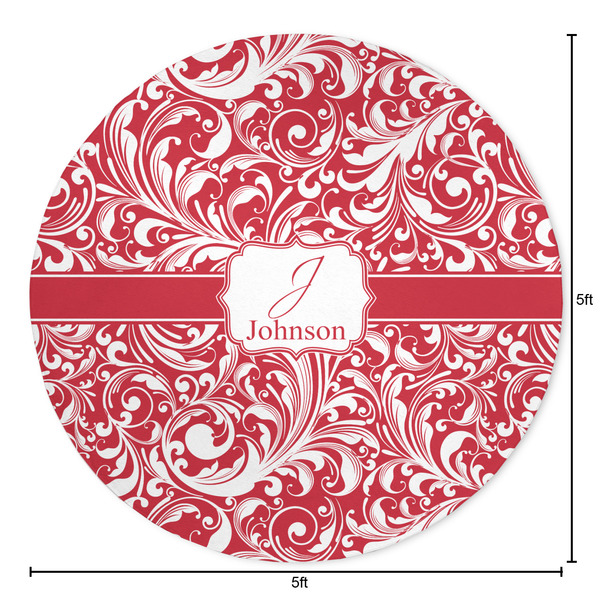 Swirl Round Area Rug - Size