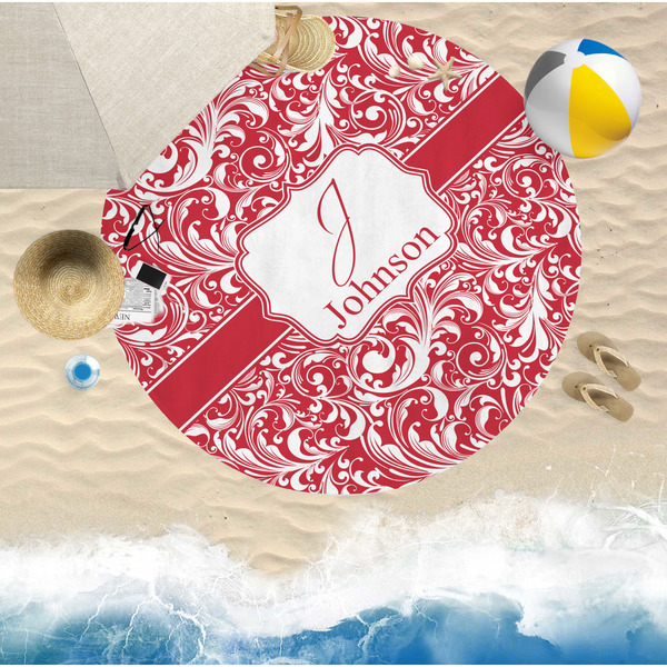 Swirl Round Beach Towel Lifestyle