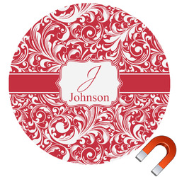 Swirl Round Car Magnet - 6" (Personalized)