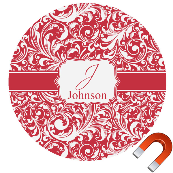 Custom Swirl Round Car Magnet - 10" (Personalized)