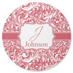 Swirl Round Rubber Backed Coaster (Personalized)