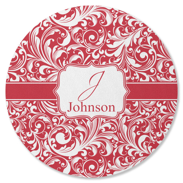 Swirl Round Coaster Rubber Back - Single