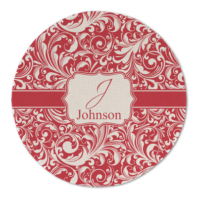 Swirl Round Linen Placemat (Personalized)