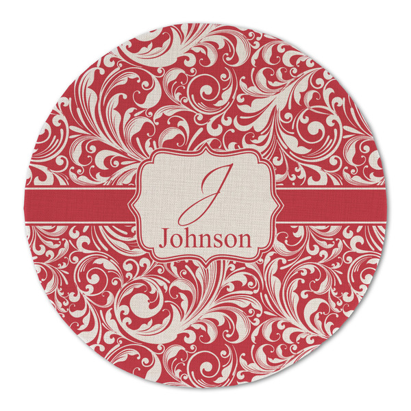 Swirl Round Linen Placemats - FRONT (Single Sided)