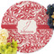 Swirl Round Linen Placemats - Front (w flowers)