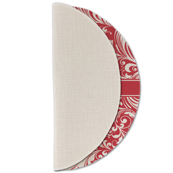 Swirl Round Linen Placemats - HALF FOLDED (single sided)