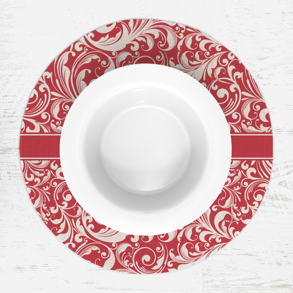 Swirl Round Linen Placemats - LIFESTYLE (single)