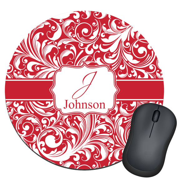 Custom Swirl Round Mouse Pad (Personalized)