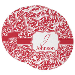 Swirl Round Paper Coasters w/ Name and Initial