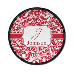 Swirl Iron On Round Patch w/ Name and Initial