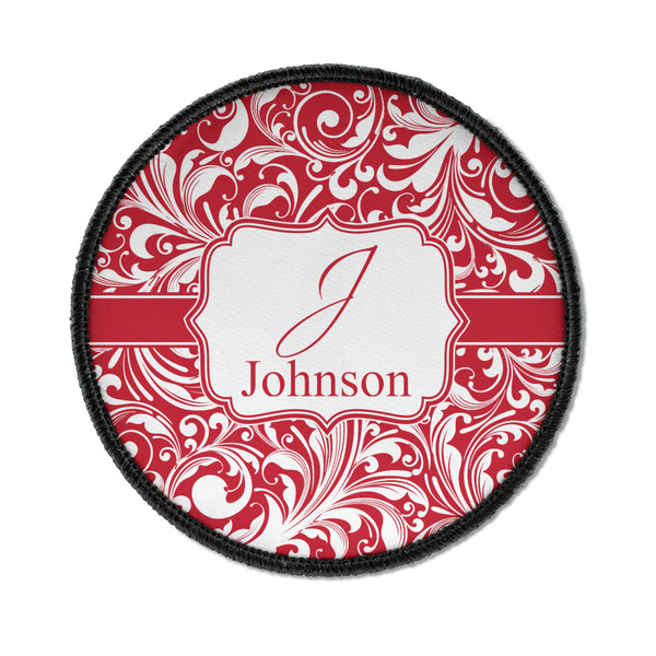 Custom Swirl Iron On Round Patch w/ Name and Initial