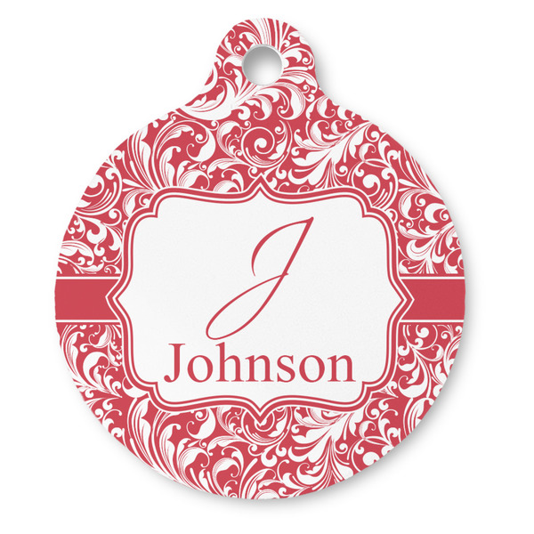 Custom Swirl Round Pet ID Tag (Personalized)