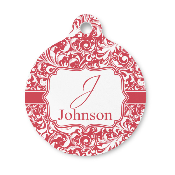 Custom Swirl Round Pet ID Tag - Small (Personalized)