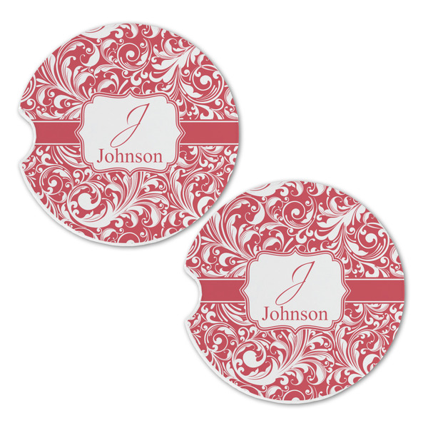 Swirl Sandstone Car Coasters - Set of 2