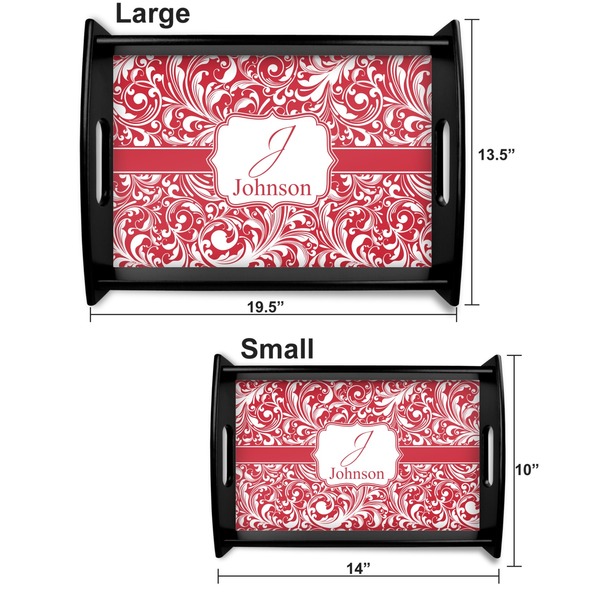 Swirl Serving Tray Black Sizes