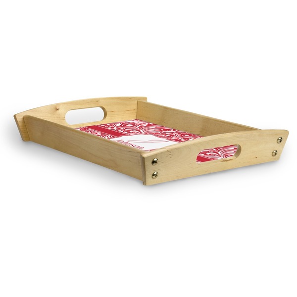 Swirl Serving Tray Wood Small - Corner