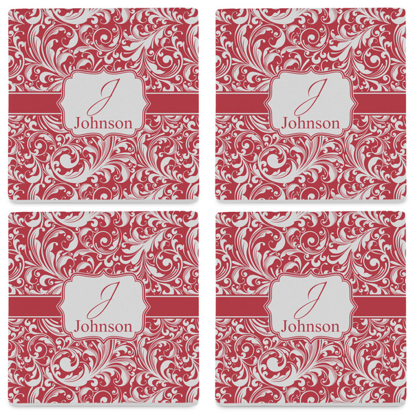 Swirl Set of 4 Sandstone Coasters - See All 4 View