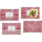 Swirl Set of 4 Glass Rectangular Lunch / Dinner Plate (Personalized)